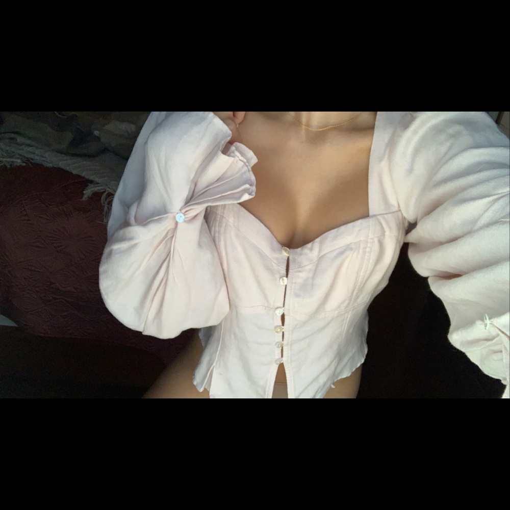 Free People Long Sleeve Princess Top